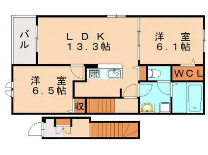 SHINKA(2LDK/2階)の間取り写真