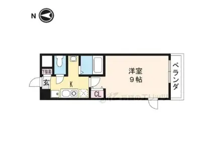 YOUS COURT(1K/4階)の間取り写真