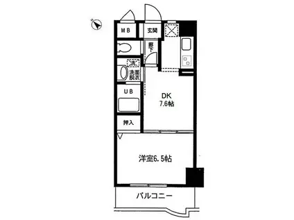 エルグランピア(1DK/3階)の間取り写真