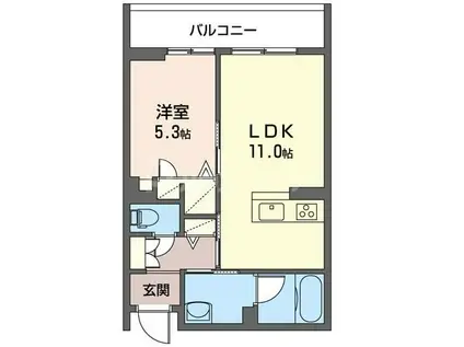 LA ELPEACE(1LDK/4階)の間取り写真