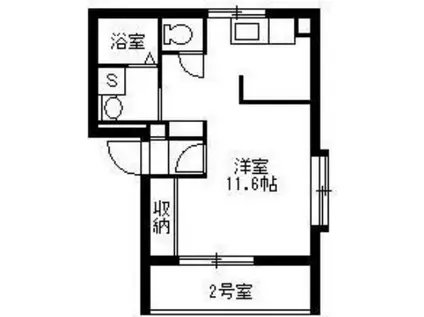 ANGE(ワンルーム/3階)の間取り写真