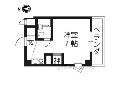 第6長栄サンシャインみささぎ(ワンルーム/2階)の間取り写真