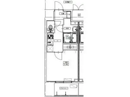 S-RESIDENCE四日市駅前COULEUR キャンペー(1K/13階)の間取り写真