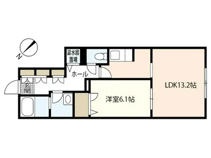 メゾン・カンフリエ井口(1LDK/1階)の間取り写真