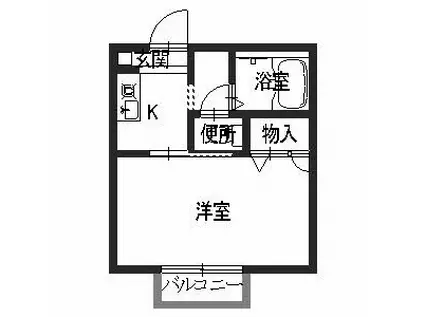 リベールやしろ(1K/2階)の間取り写真
