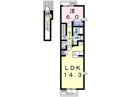 ステラート大塚A(1LDK/2階)の間取り写真