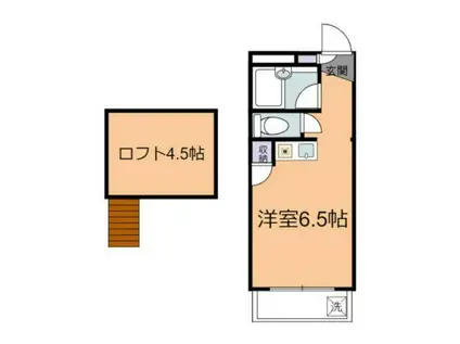 リバーグリーン(ワンルーム/2階)の間取り写真