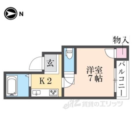フリーディオ春日町(1K/4階)の間取り写真