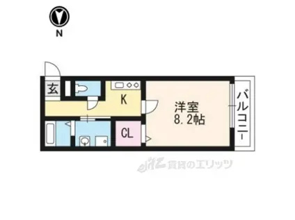 ブランドールO&T(1K/3階)の間取り写真