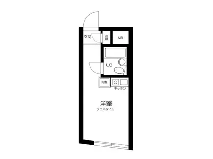 ルーブル中村橋(ワンルーム/1階)の間取り写真