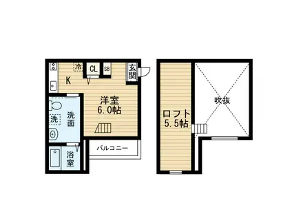 アプロ―ゼ(ワンルーム/1階)の間取り写真