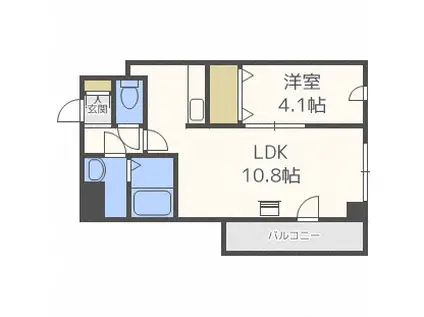 シャローム南11条(1LDK/5階)の間取り写真