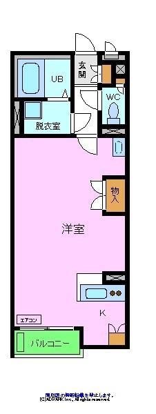レオネクストCREA東館(ワンルーム/2階)の間取り写真
