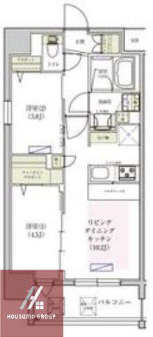 アーバネックス東梅田(2LDK/6階)の間取り写真