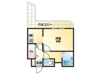 エターナルスライヴ(1K/5階)の間取り写真