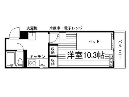 J-015(1K/1階)の間取り写真