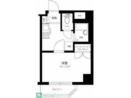 ヴェルデファイン荻窪(1K/2階)の間取り写真