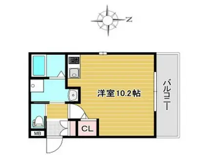 ワコーレヴィアーノ垂水塩屋町(ワンルーム/2階)の間取り写真