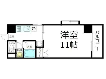 WISE COURT(1K/4階)の間取り写真