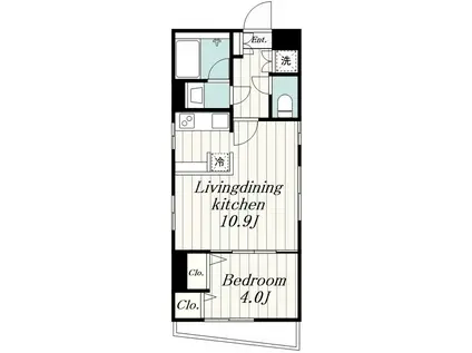 PLUSH GARDEN CRYSTA(1LDK/3階)の間取り写真