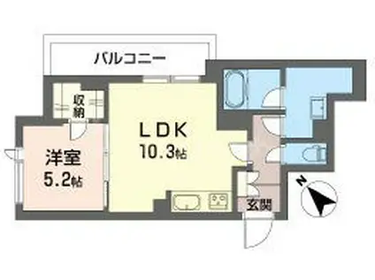 セルディーナ西千葉(1LDK/3階)の間取り写真