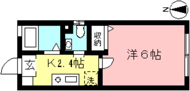 プレミール(1K/1階)の間取り写真