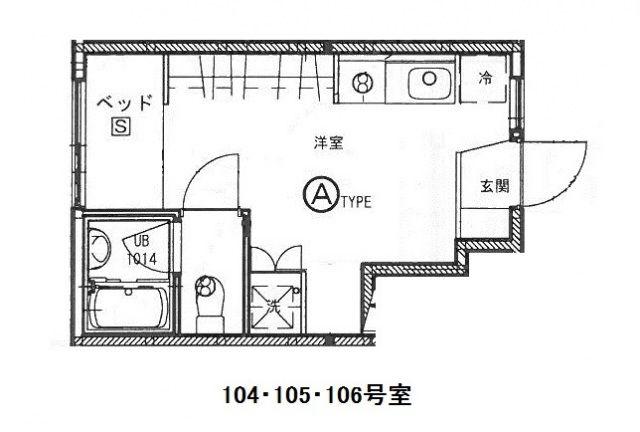 リヴィエール口田II(ワンルーム/1階)の間取り写真