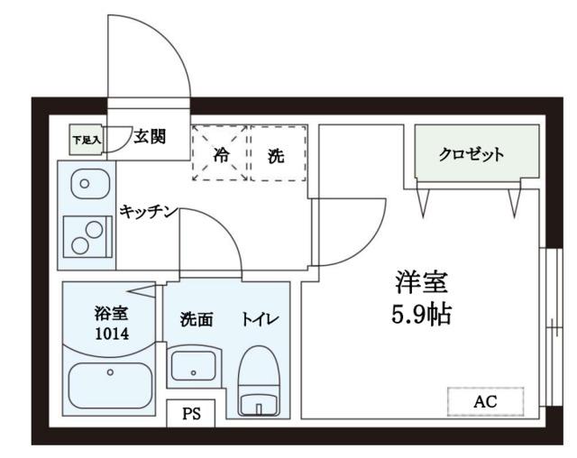 レピュア本郷レジデンス(1K/B1階)の間取り写真