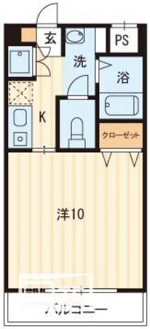 リミエール野口(1K/4階)の間取り写真