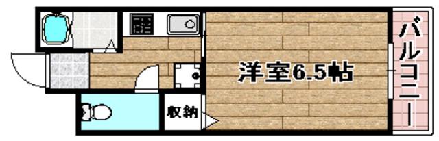NASA望月(1K/2階)の間取り写真