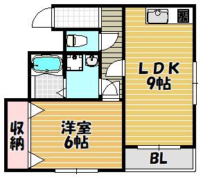 SQUD HAIZUKA(1LDK/1階)の間取り写真