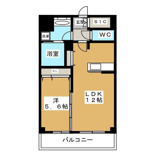 ラ・ベレッツァ フェリオ(1LDK/3階)の間取り写真