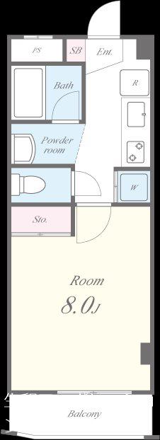 ソフィアコート(1K/4階)の間取り写真