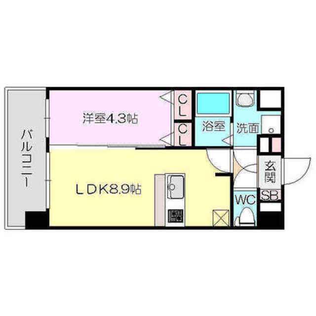 プレサンス新大阪ヴィガ(1LDK/8階)の間取り写真