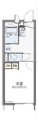 レオパレスノンノン(1K/1階)の間取り写真