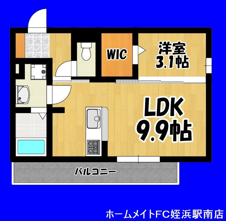 D-ROOM今宿1丁目(1LDK/1階)の間取り写真