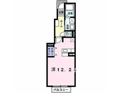 グレイスメゾン郡津(ワンルーム/1階)の間取り写真