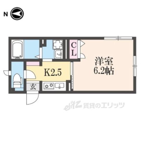 ハイツ吉田(1K/1階)の間取り写真