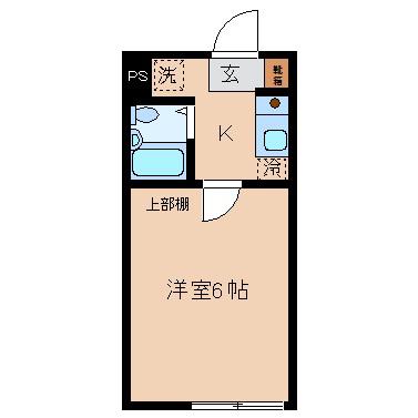 ヒルズウィーハイA棟(1K/1階)の間取り写真