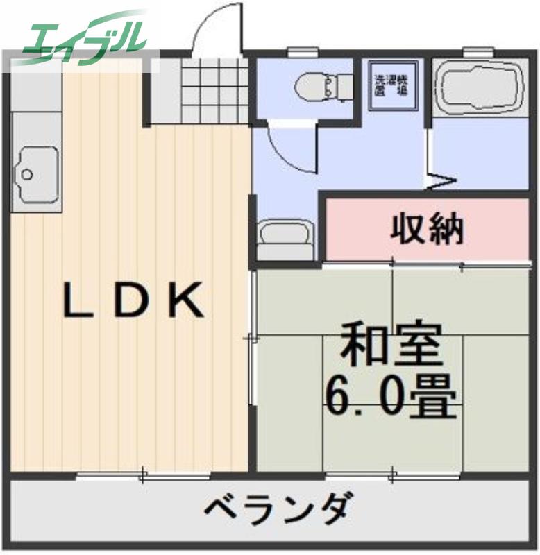 ジャン・ド・フルール南輝(1LDK/1階)の間取り写真
