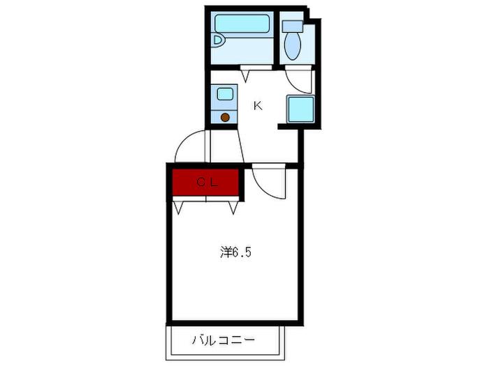 CASA T.M(1K/3階)の間取り写真