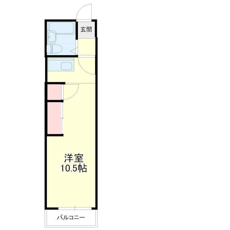 アビタ08(1K/3階)の間取り写真