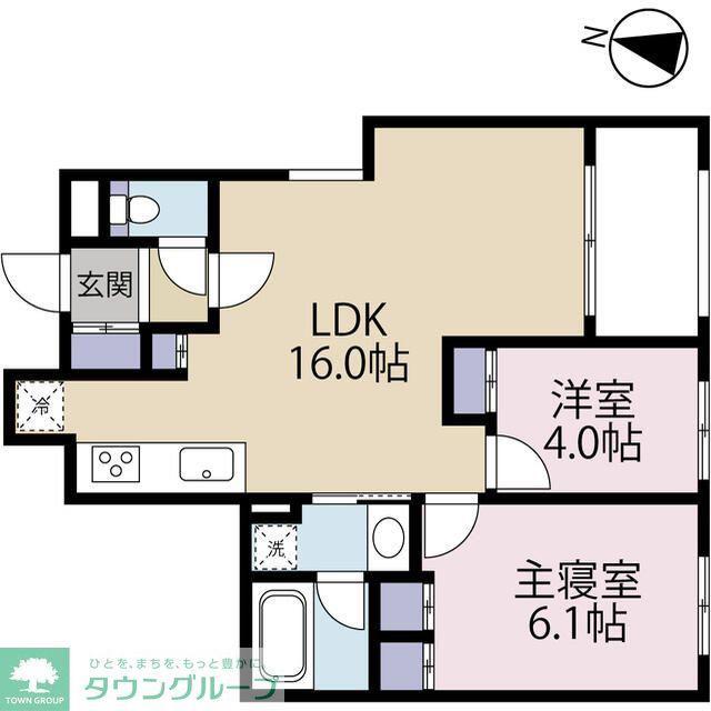 RESIDENCE MOTOMACHI(2LDK/4階)の間取り写真