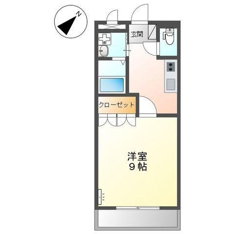 エクレセンス長野(1K/2階)の間取り写真