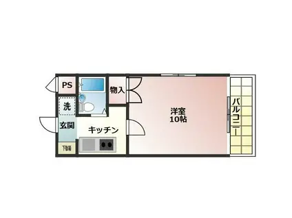 セイユウコーポ(1K/3階)の間取り写真