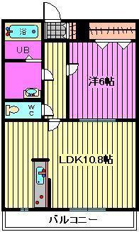サンフレックス(1LDK/1階)の間取り写真