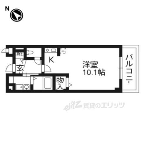 プログレNアルファ(ワンルーム/3階)の間取り写真