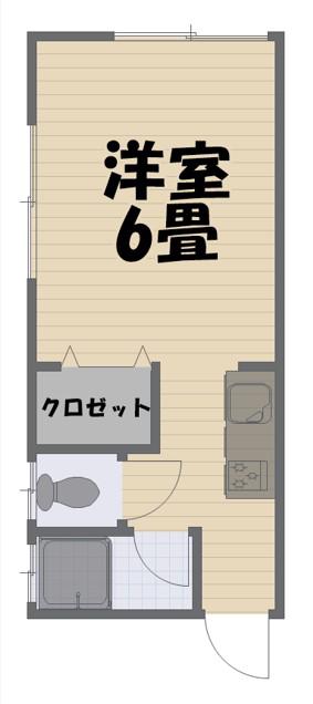丸大コーポ(1K/2階)の間取り写真