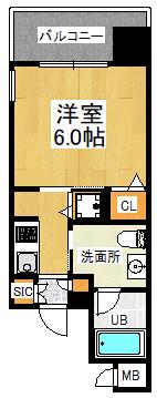 ALLIER大阪城北(1K/9階)の間取り写真