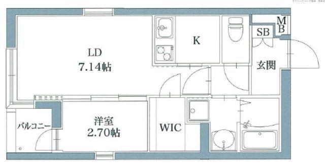 SUNNY CREST NISHIJIN(1LDK/4階)の間取り写真